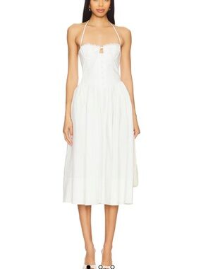 Women’s White Halter Midi Dress - Camila Coelho